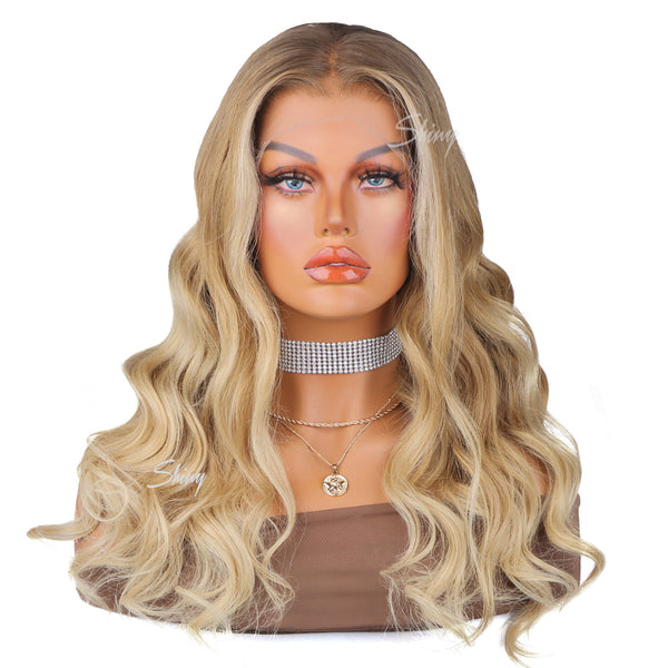 Holly | Platinum Golden Blonde Human Hair Glueless HD Lace Wig