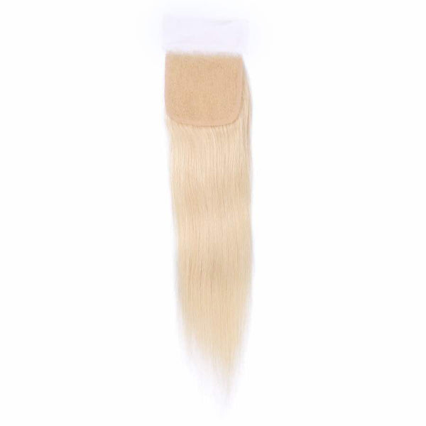 613 Blonde 3 Bundles With Closure Human Hair
