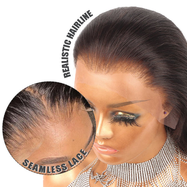 Jamie | Glueless 13x6 Seamless Lace Front Wig Water Wave Realistic Hairline
