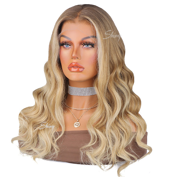 Holly | Platinum Golden Blonde Human Hair Glueless HD Lace Wig