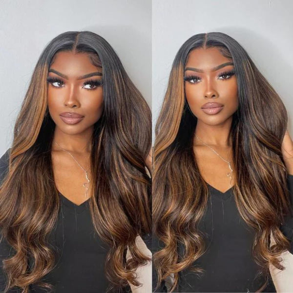 Lilian | HD Lace 5x5 Dark Root Ombre Brown Human Hair Wig ...