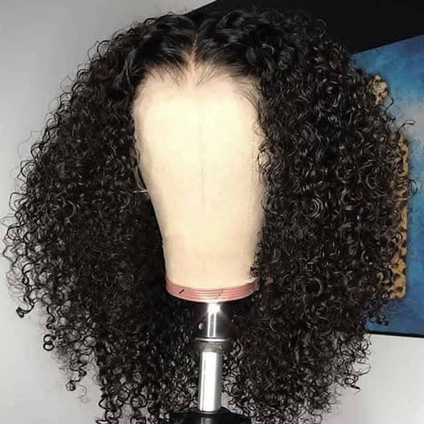 Jdee | 360 Lace Wig Kinky Curly Pre-plucked Invisible Knots 100% Virgin Hair