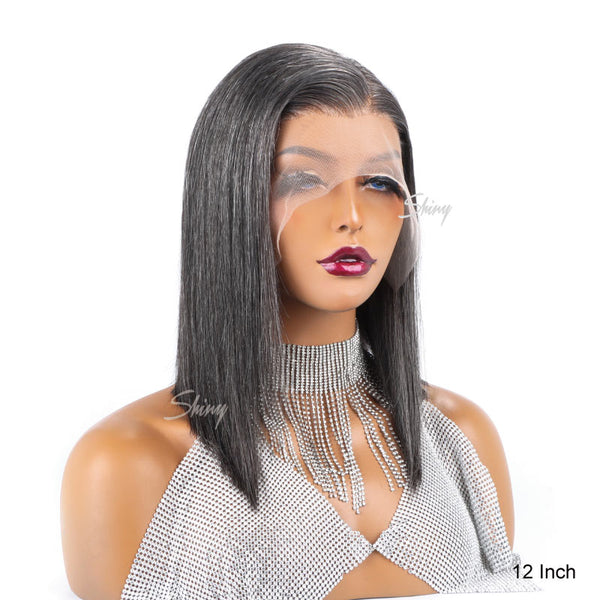 Kindness | 100% Human Hair Salt And Pepper Gray Color 13X4 lace front wig for your Grandma