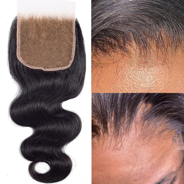 Murray | 5x5 Real HD Lace Closure Body Wave Virgin Human Hair Pre Bleacked Knots with Baby Hair Natural Hairline