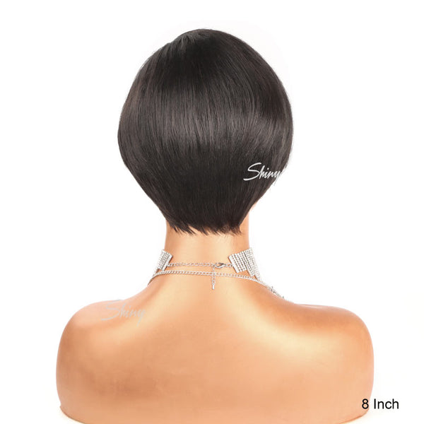 Chestnut | Pixie Cut Bob Swiss Lace Front 100% Human Hair