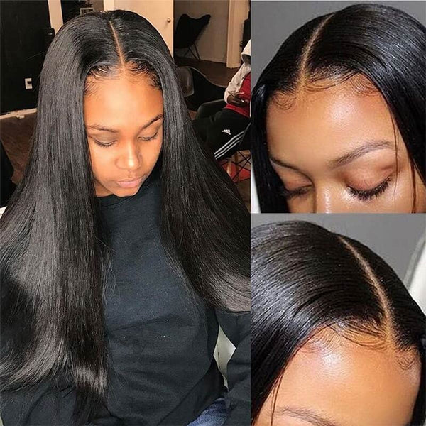 Kim | 24 Inch Long Human Hair 13X6 Lace Frontal Wig Silky Straight