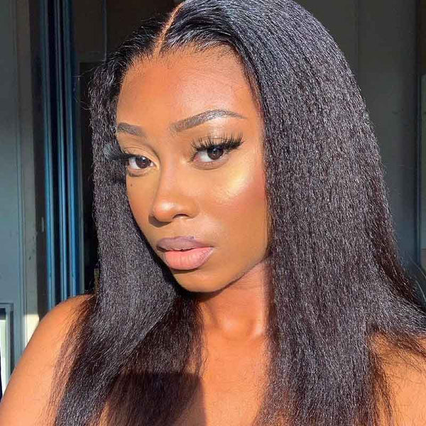 Phoebe  | HD Full Lace Wig Kinky Straight Natural Hairline Bleached Knots