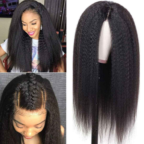 Viola | 13x6 HD Lace Wig 100% Human Hair Kinky Straight Bleached Knots
